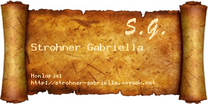 Strohner Gabriella névjegykártya