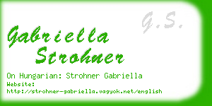 gabriella strohner business card